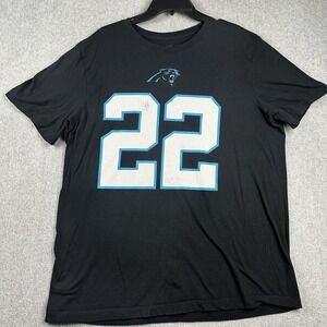 Carolina Panthers Shirt Mens XL Black NFL Football McCaffrey 22 Nike Tee Player